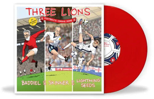 Baddiel/ Skinner/ Lightning Seeds - Three Lions (Football's Coming Home): 30th Anniversary Edition - Red Colored 7-Inch Vinyl