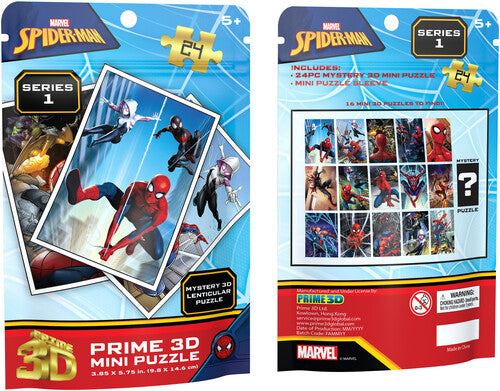 Marvel Spider-Man - 3D Lenticular Mystery Mini Blind Bag Puzzle 16 pc PDQ Display
