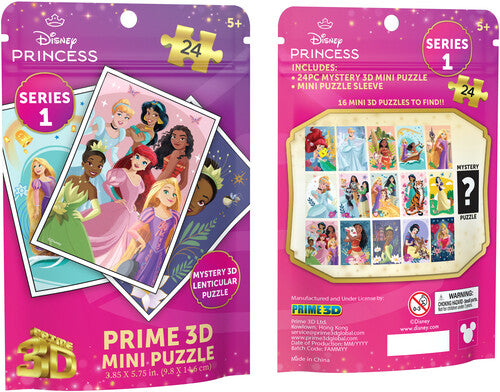 Disney Princess - 3D Lenticular Mystery Mini Blind Bag Puzzle 16 pc PDQ Display
