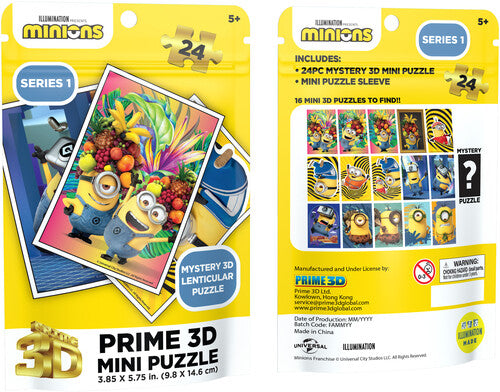 Minions - 3D Lenticular Mystery Mini Blind Bag Puzzle 16 pc PDQ Display