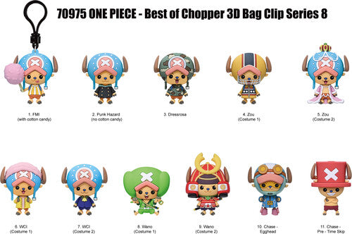 One Piece Series 8 Best of Chopper 3D Foam Bag Clip 24pc Blind Bag PDQ