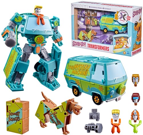Transformers x Scooby Doo - Mysterious Prime & Automutt Converting Action Figure Set