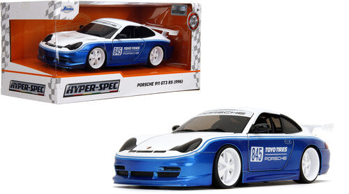 Hyper-Spec - 1:24 Porsche 911 GT3 RS (996.1) Die-Cast Car (Candy Blue/White)