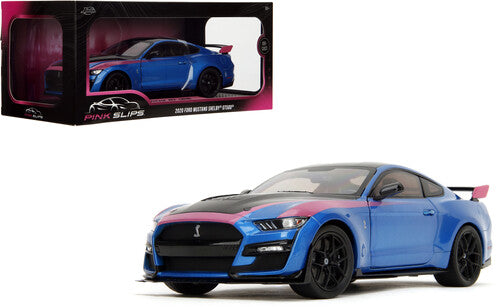 Pink Slips - 1:18 2020 Ford Mustang Shelby GT500 Diecast Car (Blue)