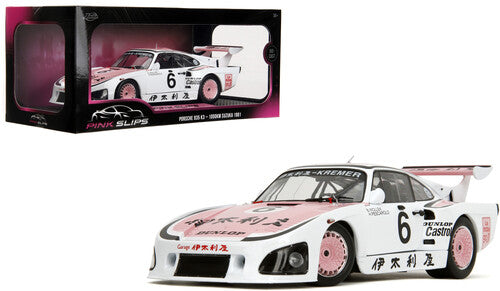 Pink Slips - 1:18 1981 Porsche 935 K3 Diecast Car (White/Pink)