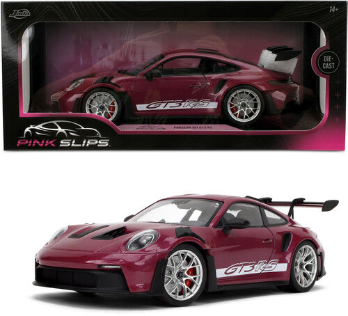 Pink Slips - 1:18 Porsche 911(992) GT3 RS Diecast Car (Metallic Cabernet)