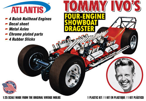 Tommy Ivo's Showboat Four Engine Dragster with 4 Buick 454 Nailhead Engines 1:25 Scale Model Kit