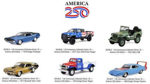 America 250 Coll 1:64 Scale Die-cast Car 12ct Pdq