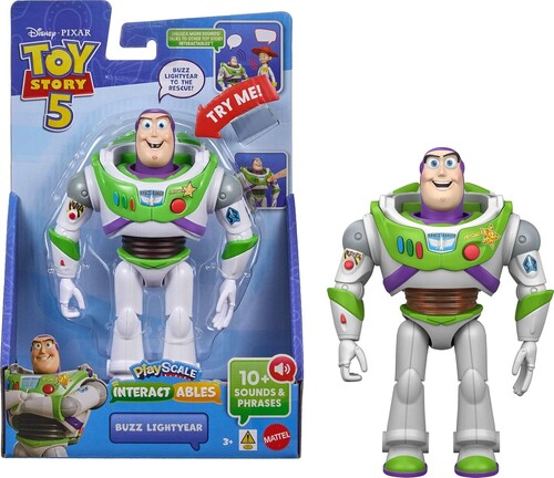 Pixar Toy Story 5: 7'' Buzz Lightyear Figure, Interactables PlayScale