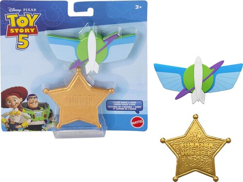 Pixar Toy Story 5 Role Play Badges 2-Pack, Sheriff and Space Ranger