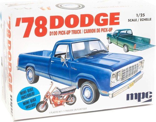 MPC 1978 Dodge D100 Custom Pickup (2T) 1/25 Scale Model Kit