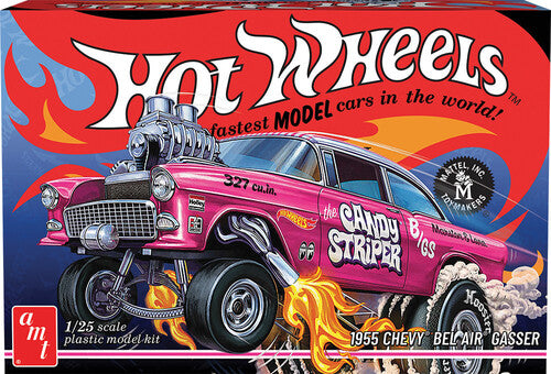 AMT Hot Wheels 1955 Chevy Bel Air Sedan Gasser Candy Striper Polar Lights 1/25 Scale Model Kit