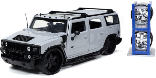 Just Trucks - 1:24 2003 Hummer H2 Die-Cast Truck with Rack (Grey)