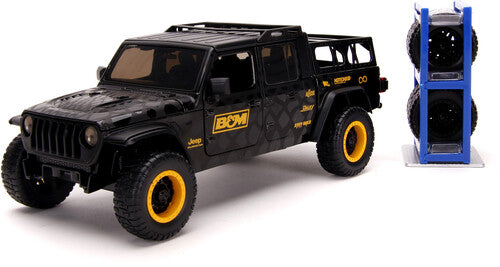 Just Trucks - 1:24 2020 Jeep Gladiator Die-Cast Truck with Rack (Black)