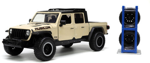 Just Trucks - 1:24 2020 Jeep Gladiator Die-Cast Truck with Rack (Tan)