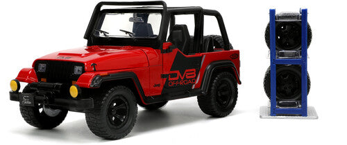 Just Trucks - 1:24 1992 Jeep Wrangler Die-Cast Truck with Rack (Red)