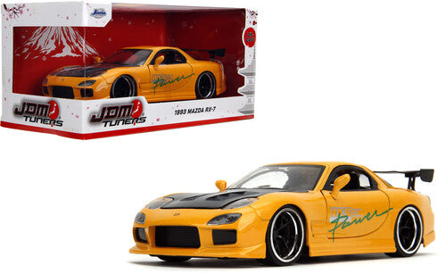 JDM Tuners - 1:24 1993 Mazda RX-7 Die-Cast Car (Yellow Orange)