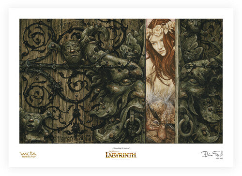 Wētā Workshop Labyrinth (1986) Sarah and Hoggle Navigate the Labyrinth Limited Edition Art Print