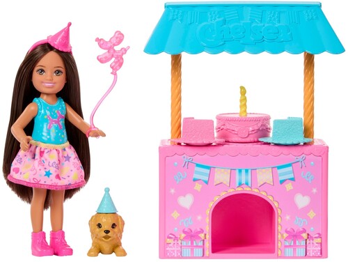Barbie Club Chelsea Surprise Birthday Party Playset with Small Doll, Brunette