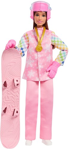 Barbie Careers Snowboarder Doll with Color-Change Snowboard
