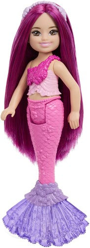 Barbie Chelsea Mermaid Small Doll with Pink Hair & Tail