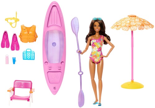 Barbie Summer Vacation Kayak Doll & Accessories Set