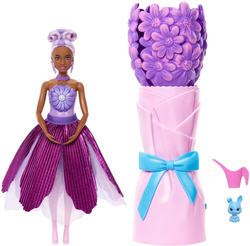 Barbie Petal Pop Doll & Bunny, Purple