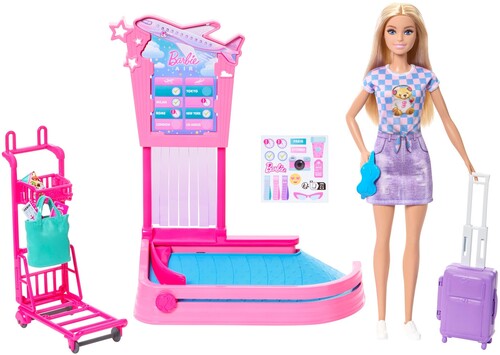 Barbie ‘Malibu’ Travel Doll, Baggage Claim Playset