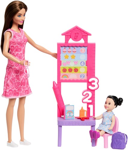 Barbie Careers Teacher Playset with 2 Dolls, Brunette