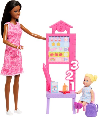 Barbie Careers Teacher Playset with 2 Dolls, Black