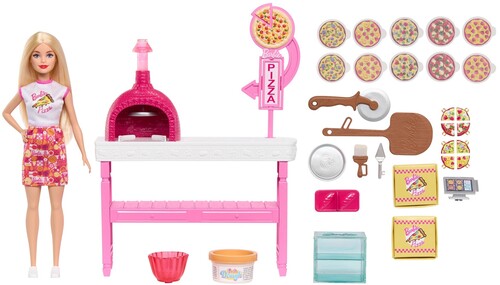 Barbie Pizza Shop Playset With Blonde Doll