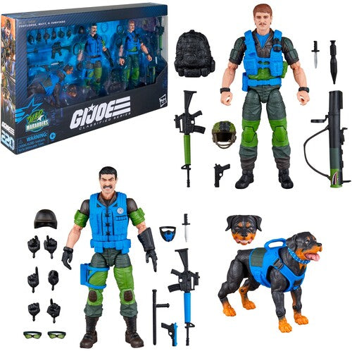 G.I. Joe - Classified Series - #220, Mad Marauders Footloose, Mutt, & Junkyard Action Figures & Dog