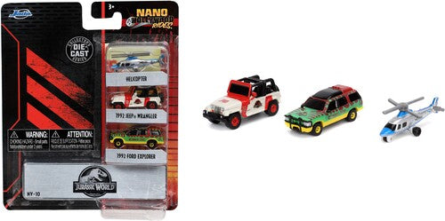Jurassic World - Nano Hollywood Rides - Die-Cast Cars 3-Pack