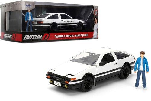 Initial D - Anime Hollywood Rides - 1:24 1986 Toyota Trueno Die-Cast Car & Takumi Fujiwara Figure