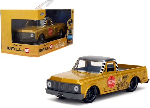 Wall-E - Hollywood Rides - 1972 Chevrolet Cheyenne 1:32 Die-Cast Car (Collector's Edition Yellow)