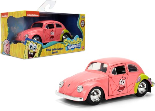 SpongeBob SquarePants - Hollywood Rides - 1:32 1959 VW Beetle Die-Cast Car with Patrick Star Deco