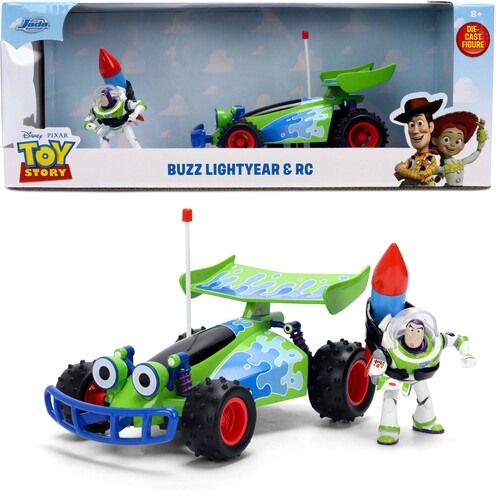 Toy Story - Hollywood Rides - RC Turbo Buggy 1:24 Die-Cast Car & Buzz Lightyear Figure Set