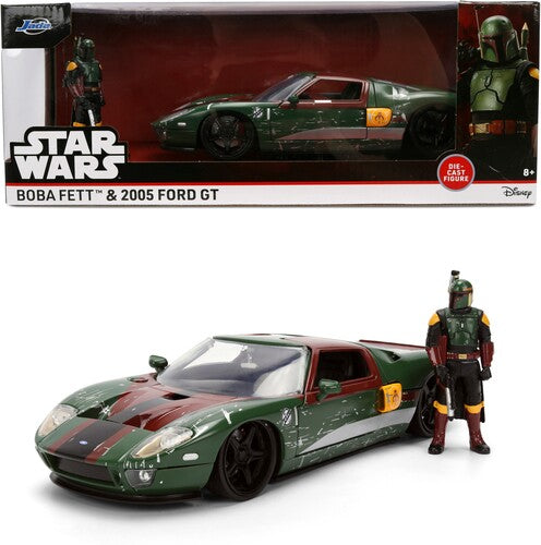 Star Wars - Hollywood Rides - 1:24 2005 Ford GT Die-Cast Car & Boba Fett Figure