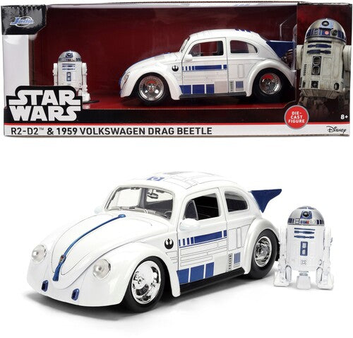 Star Wars - Hollywood Rides - 1:24 1959 Volkswagen Drag Beetle Die-Cast Car & R2-D2 Figure