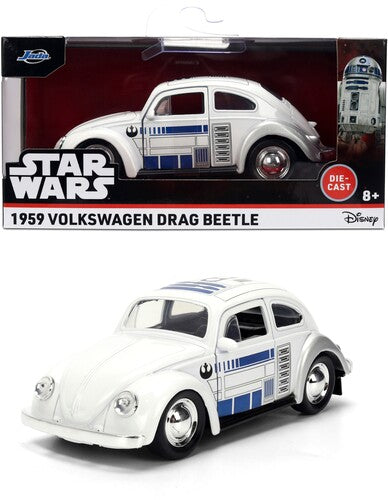 Star Wars - Hollywood Rides - 1:32 1959 Volkswagen Drag Beetle Die-Cast Car with R2-D2 Deco