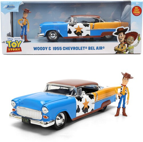 Disney Toy Story - Hollywood Rides - 1:24 1955 Chevrolet Bel Air Die-Cast Car & Woody Figure