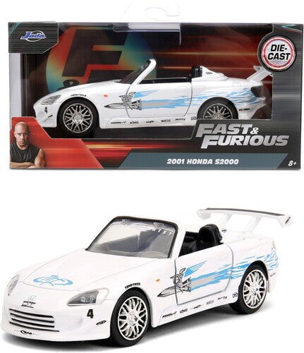 Fast & Furious - 1:32 2001 Honda S2000 Die-Cast Car (White Remix Edition)