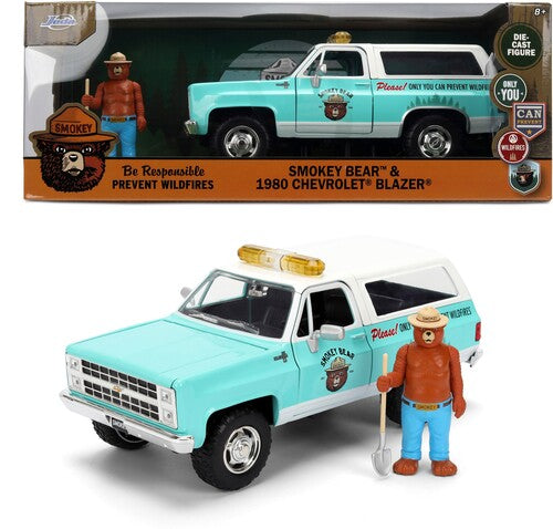 Smokey Bear - 1:24 1980 Chevy Blazer Die-Cast Car & Smokey Figure