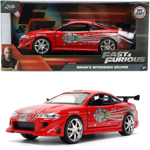 Fast & Furious - 1:24 Brian's Mitsubishi Eclipse Die-Cast Car (Red RX-7 Design)