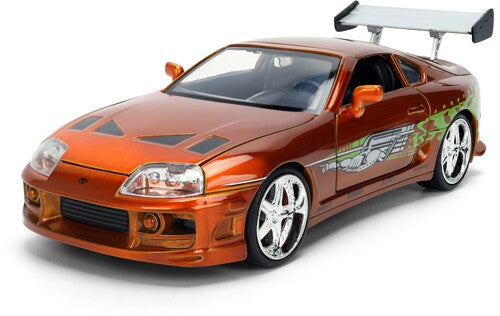 Fast & Furious - 1:24 Brian's 1995 Toyota Supra Die-Cast Car (Orange Brush Metal Finish)