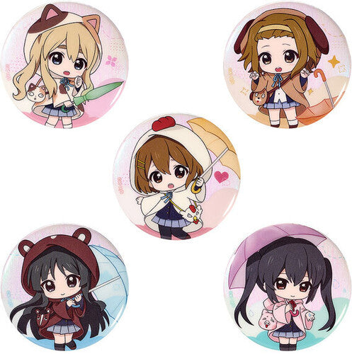 K-ON! - Fluffy Rain Series - Pinback Button 5pc Blind Box PDQ