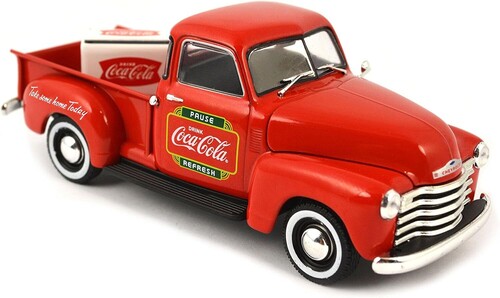 Coca-Cola Motor City Classics: 1953 Chevy Pickup with metal cooler 1:43 Scale Diecast
