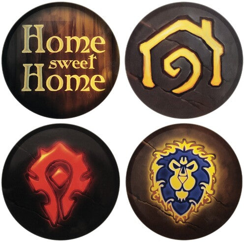 World Of Warcraft Set Of 4 Printed Metal Coasters