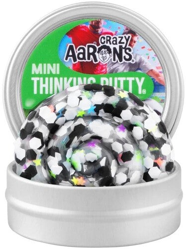 Crazy Aaron's Mini Thinking Putty Futbol, Mini 2'' Tin