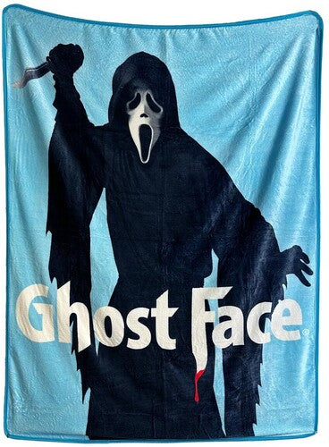 Ghost Face - 45x60 Fleece Throw Blanket - Blue